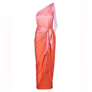 Baobao Marea Satin One shoulder dress in Pink